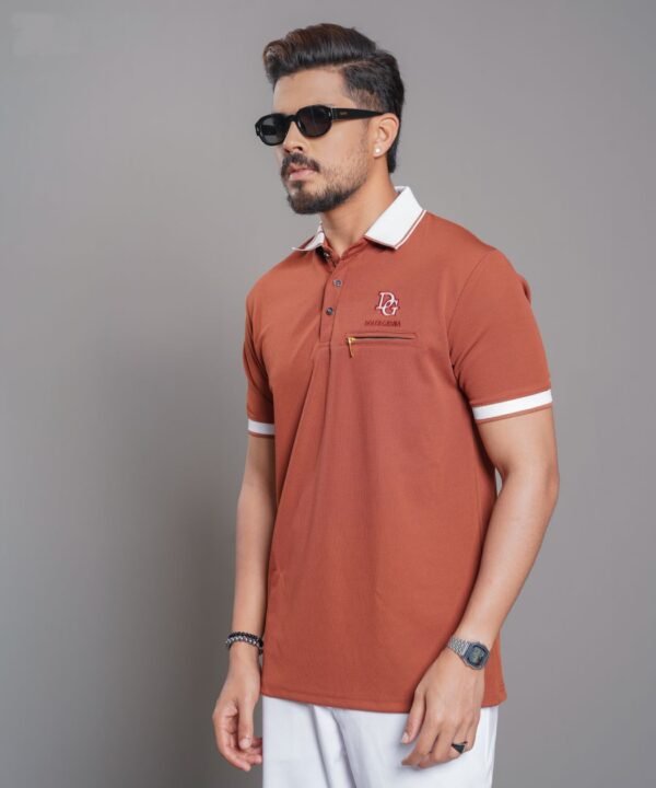 Mens Walnut Brown Polo Shirt