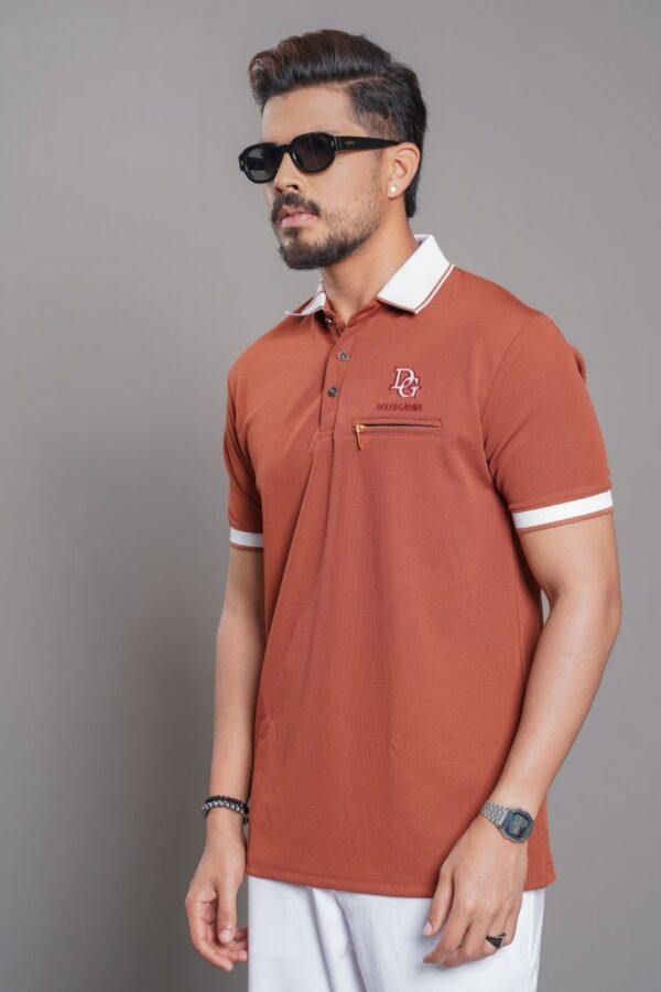 Mens Walnut Brown Polo Shirt