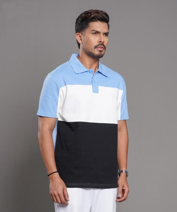 Men Colorblock Polo Shirt - Image 4