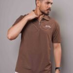 Mens Zipper Polo - Cumin