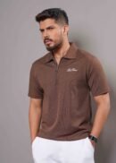 Mens Zipper Polo