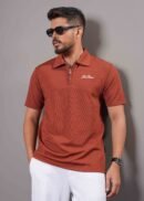 Mens Zipper Polo