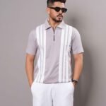 Casual Simple Daily Polo Shirt, For Going Out - Plain ash