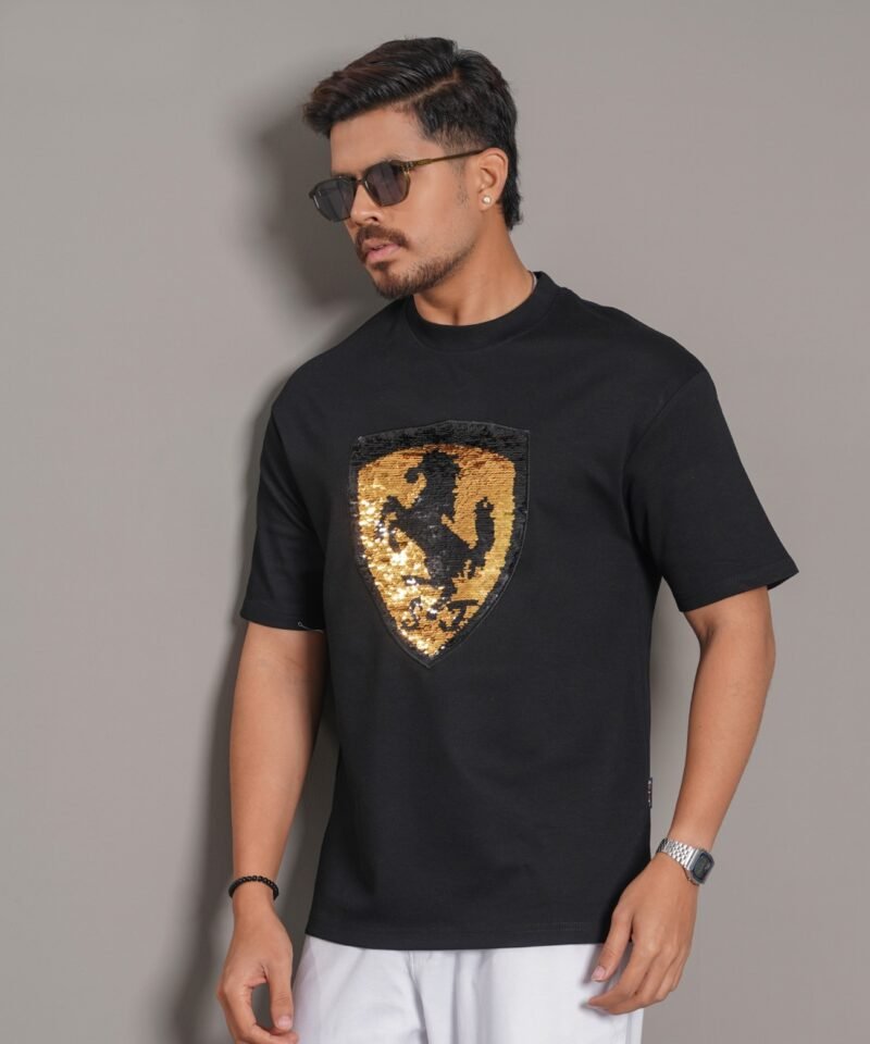 Premium Embroidered Ferrari T-Shirt - Image 2