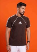 Men Solid Round Neck Black T-Shirt