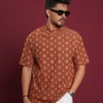 Mens Preminum Jacquard Dropshoulder - Sanguine Brown