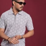 Premium Zipper Polo For Men | Cloud - Cloud Silver