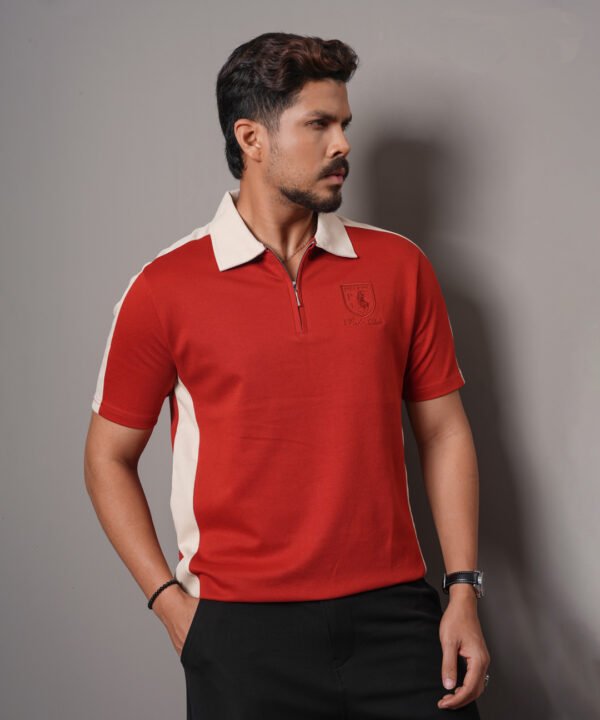 Regular Fit Colourblock Polo T-Shirt | XS - Image 4