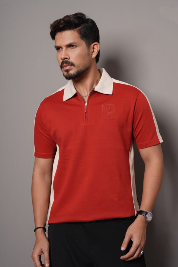 Regular Fit Colourblock Polo T-Shirt | XS