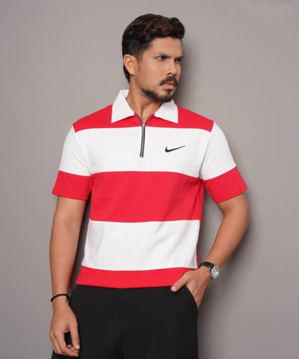 Zipper polo t-shirt