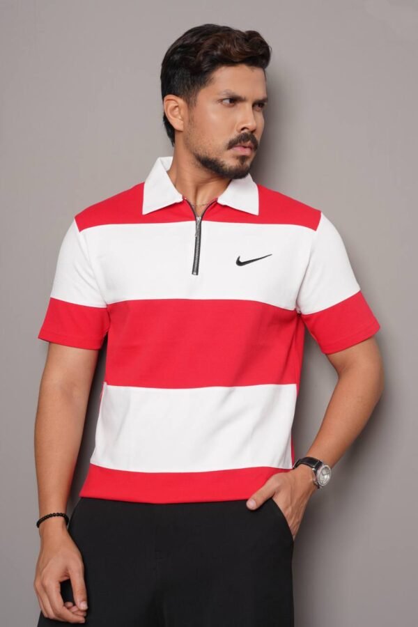 Zipper polo t-shirt
