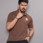 Thermal Cotton Zip Polo - Crater Brown