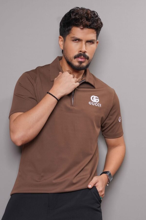 Thermal Cotton Zip Polo