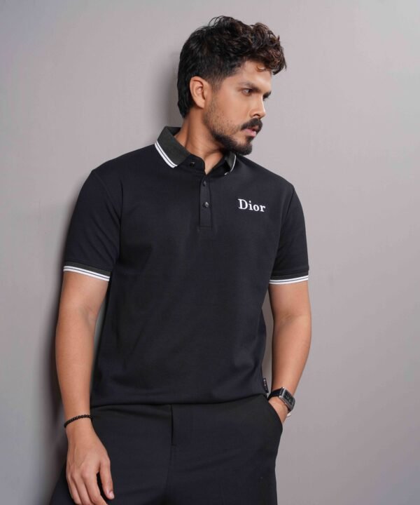 Polo Shirt In Cotton Piqué With Dior Logo