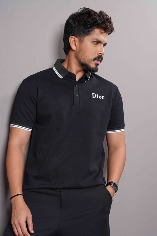 Polo Shirt In Cotton Piqué With Dior Logo