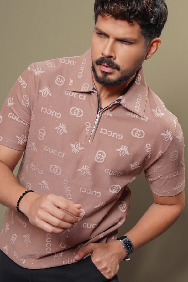 Mens Preminum Jacquard Polo