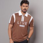 Live Embroidered Polo - Sanguine Brown