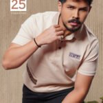 Men's Casual Half Sleeve Polo Shirt-LightBlue - Pastel Grey