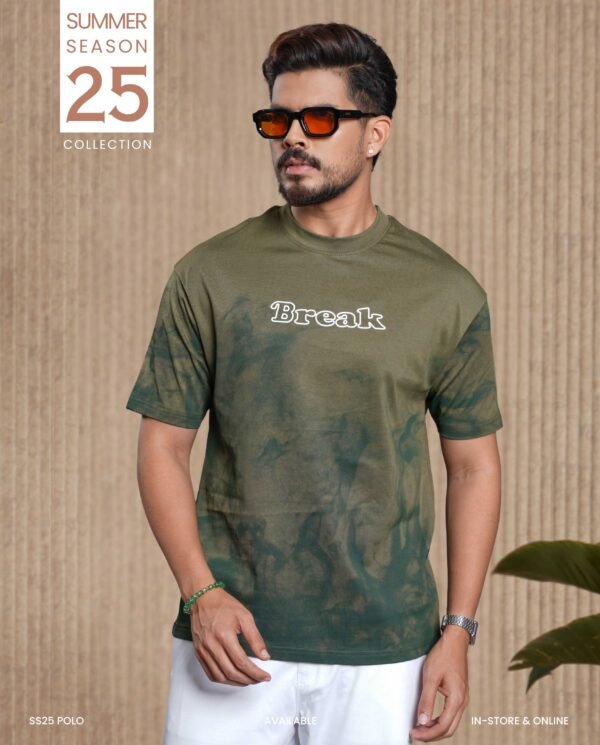 Break Embroidered Cloud Wash T-Shirt - Image 2