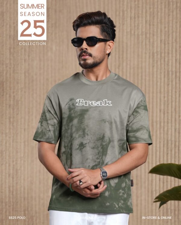 Break Embroidered Cloud Wash T-Shirt - Image 3