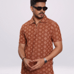 Premium Zipper Polo For Men | Cloud - Bronze