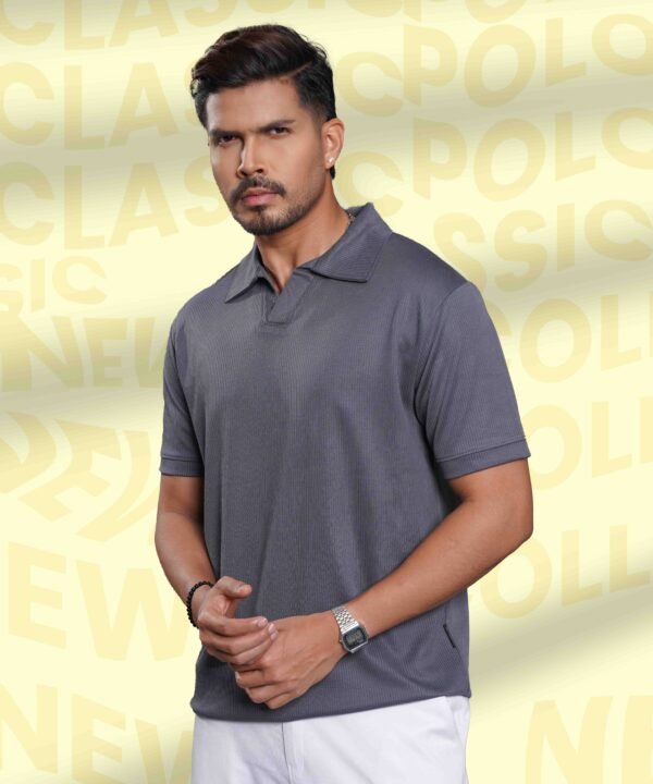 V-Neck Polo Shirt - Image 2