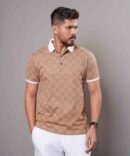 Men's Green GG-Monogram Silk Polo