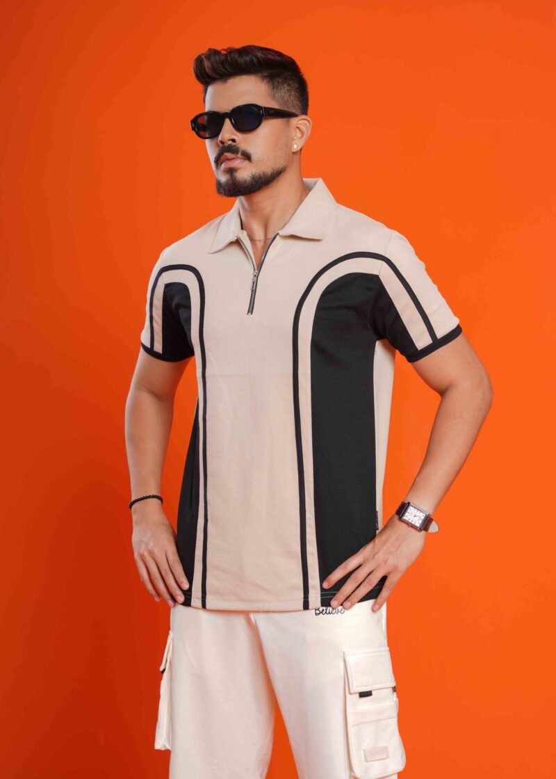 Colour Blocked Polo T-Shirt - Image 2