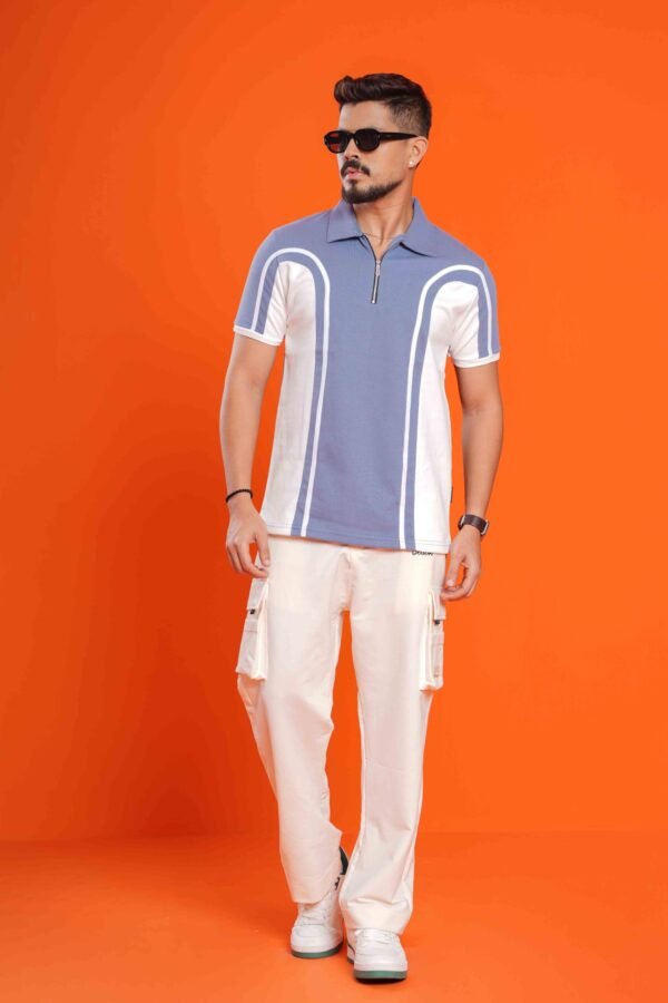 Colour Blocked Polo T-Shirt