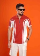 Colour Blocked Polo T-Shirt