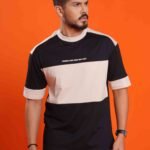 Colourblocked Oversized T-shirt | M7 - Black