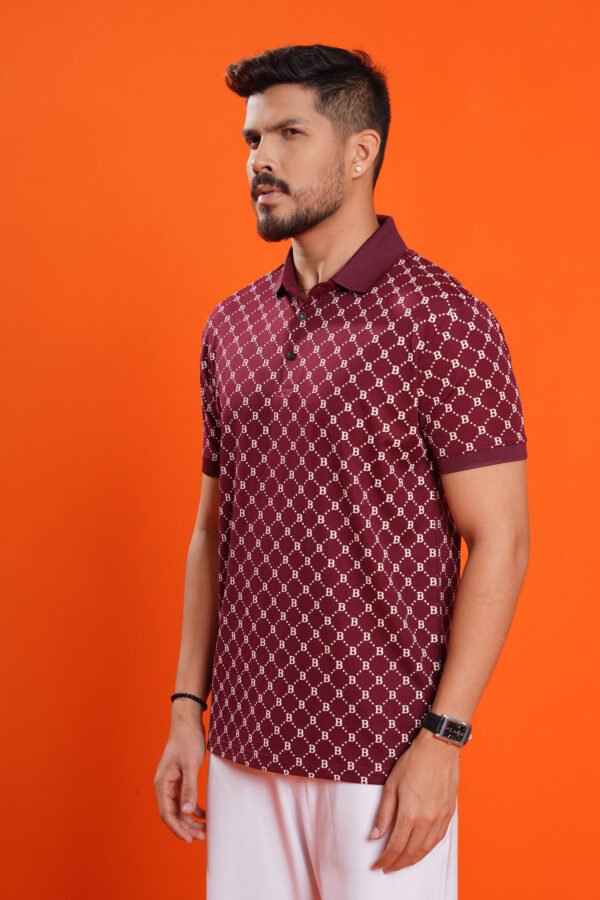 Men Printed Half Sleeves Polo