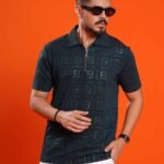 Primium Zipper Polo I FENDI - Petrol green