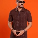 Primium Zipper Polo I FENDI - Crater Brown