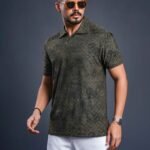 Premium V Neck Polo - Dark Olive