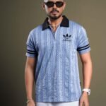 Premium Jacquard Mens Polo - Baby Blue