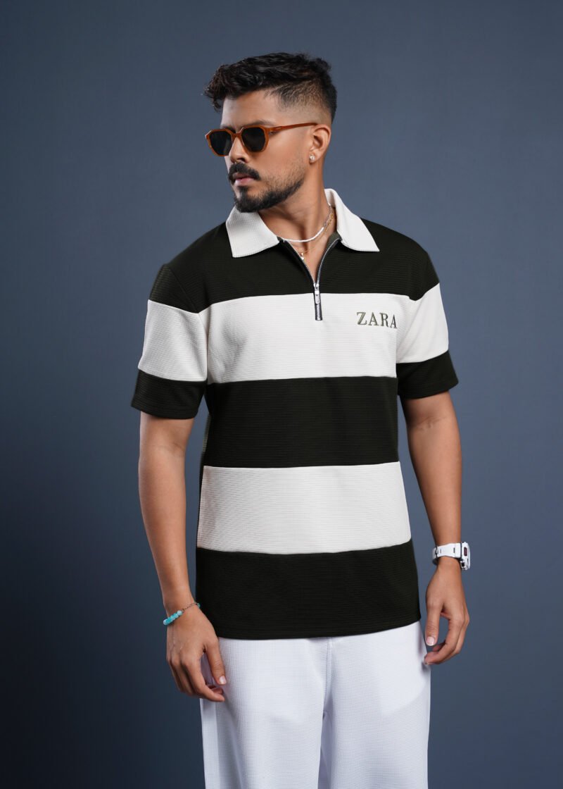 Zara zipper polo