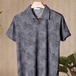 Premium V Neck Polo - Plain ash