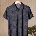 Premium V Neck Polo - Black Cow