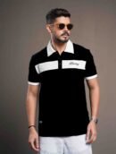 popcorn fabric polo shirt