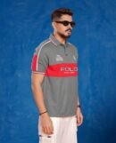Men Colorblock Neck Cotton Blend Polo Shirt