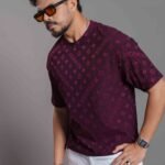 Mens Premium Drop-Shoulder - Rich Maroon