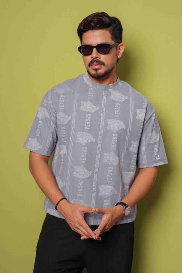 Versro Drop Shoulder T-Shirt – Grey