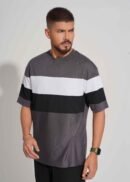 man wearingdrop shoulder t shirt