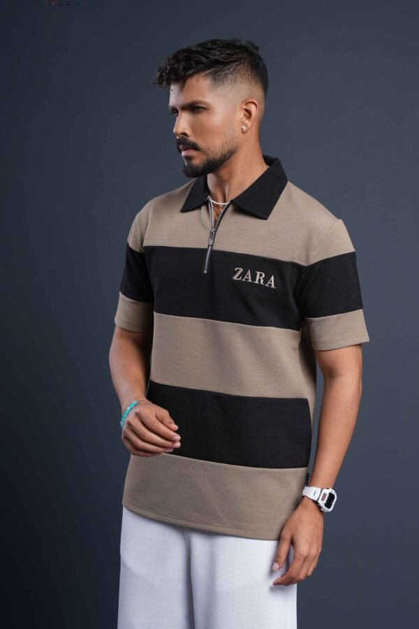 men's zipper polo shirt