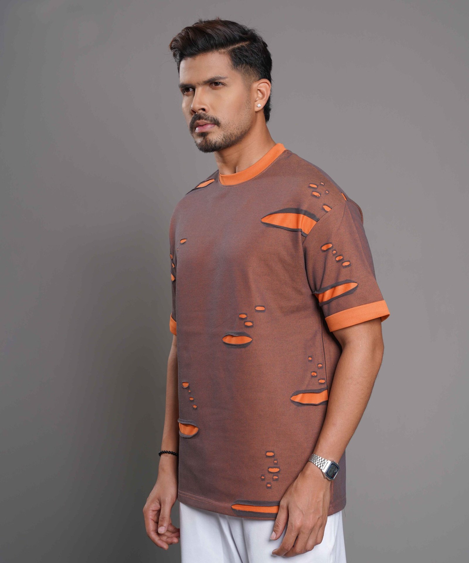 Premium Distressed Drop-shoulder