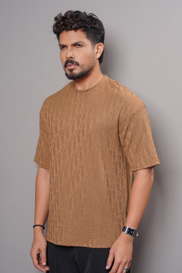 Premium Drop Shoulder Jacquard T-Shirt