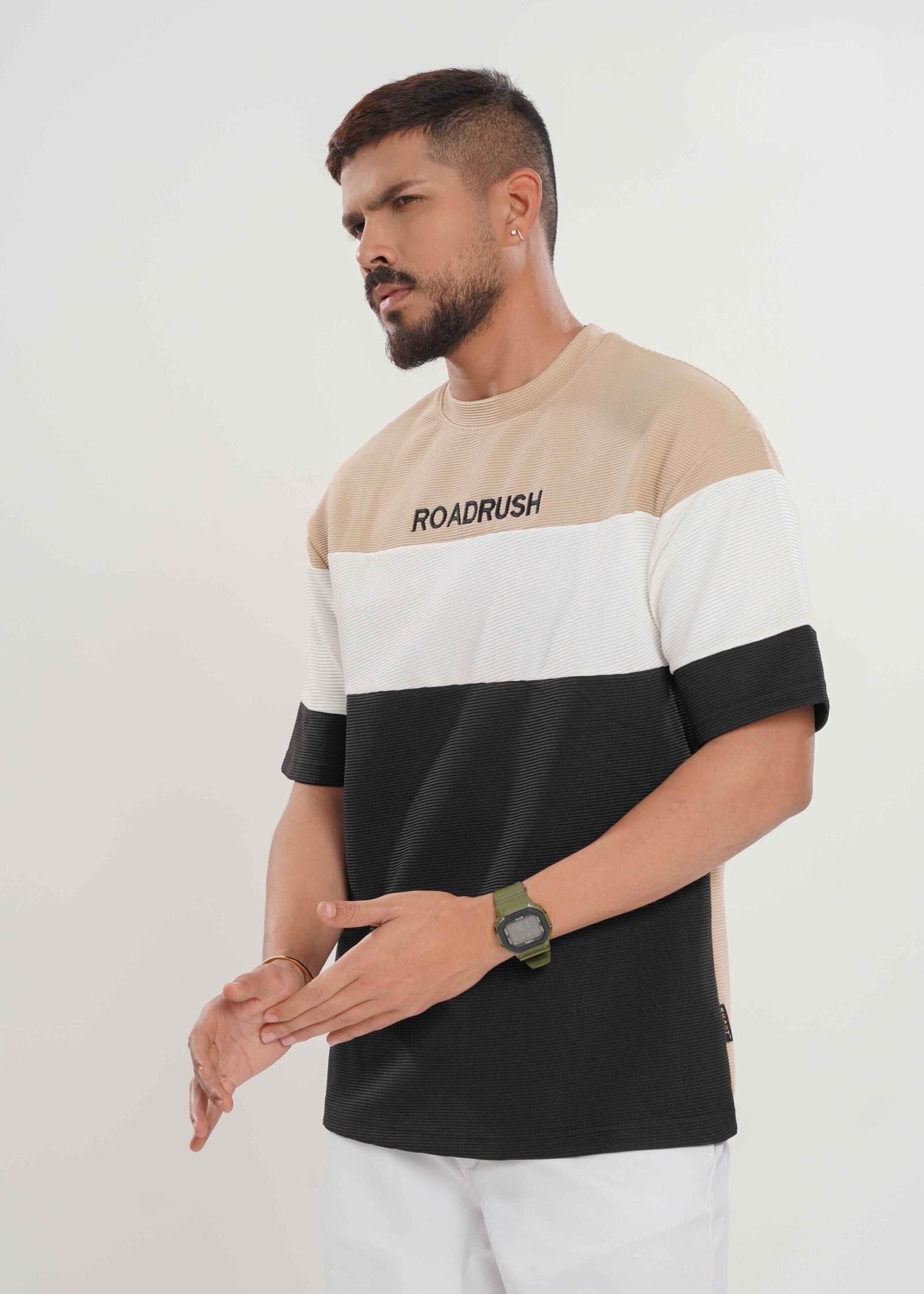Color Block Drop Shoulder T-shirt - Image 2