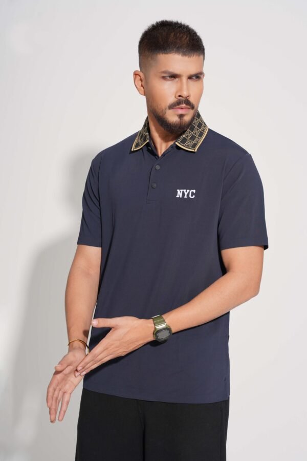 Men’s Polo T-Shirt with Designer Collar