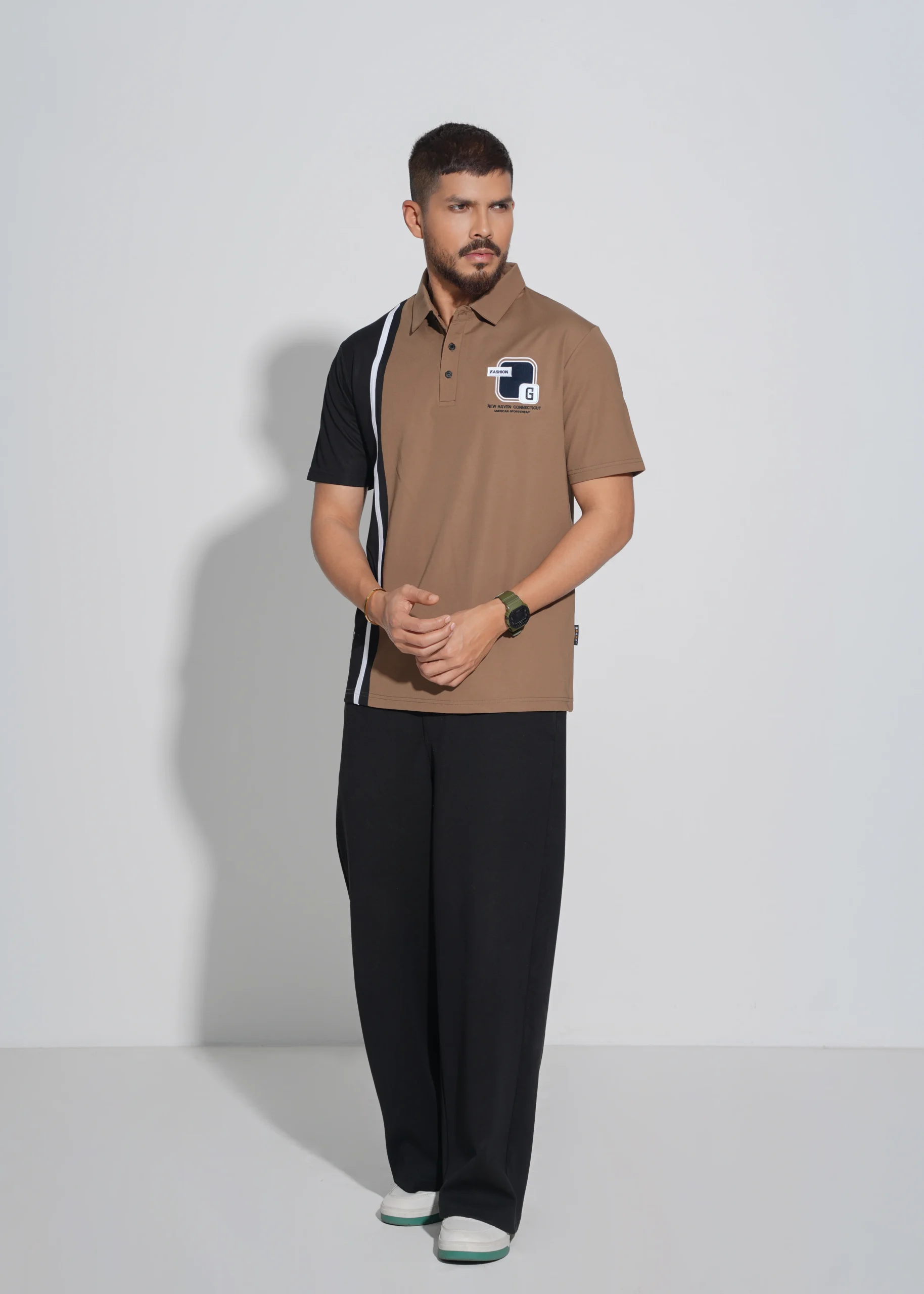 Luxury Polo Shirt Dark Chestnut - Image 2